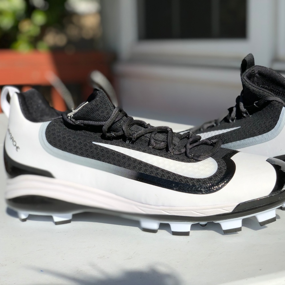 Nike Max Air Cleat BSBL Huarache Shoe Black Sz 15
